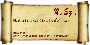 Mateicska Szalvátor névjegykártya